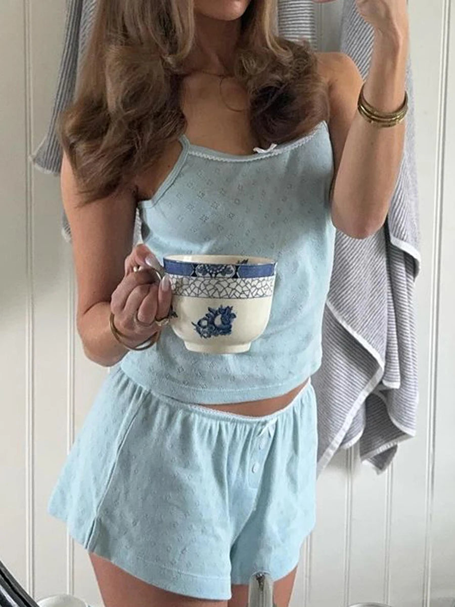 Women's Cami & Shorts Pajama Set - Summer Sleepwear