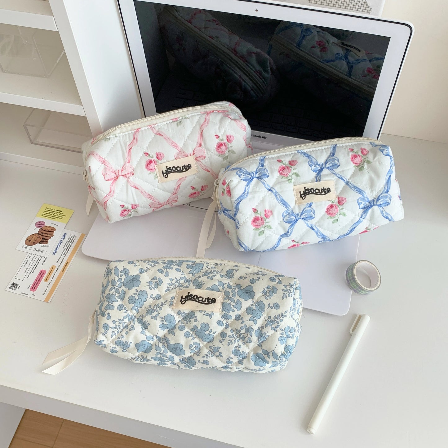 Simple Bow Pencil Case/Stationary Storage Bag