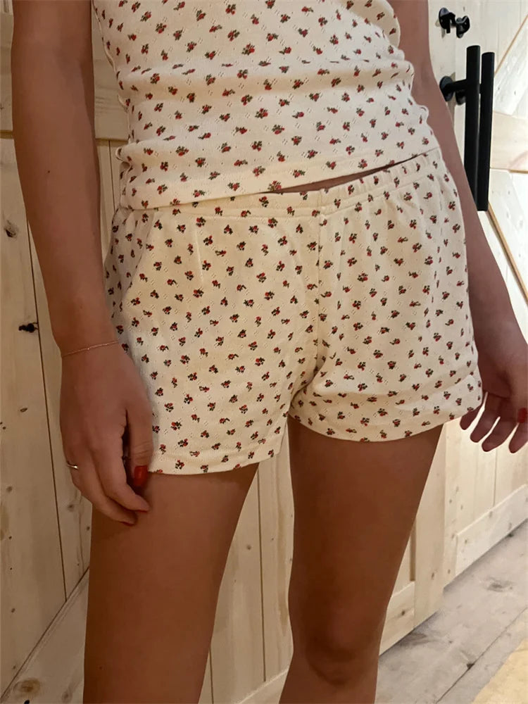 Floral Cami & Shorts Pajama Set - Women's Sleepwear
