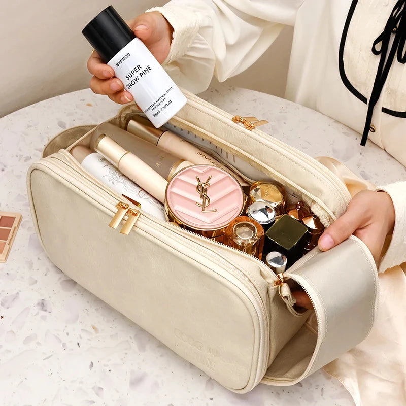 Waterproof Travel Cosmetic Bag - Large Capacity Makeup & Toiletry Organizer for Men & Women