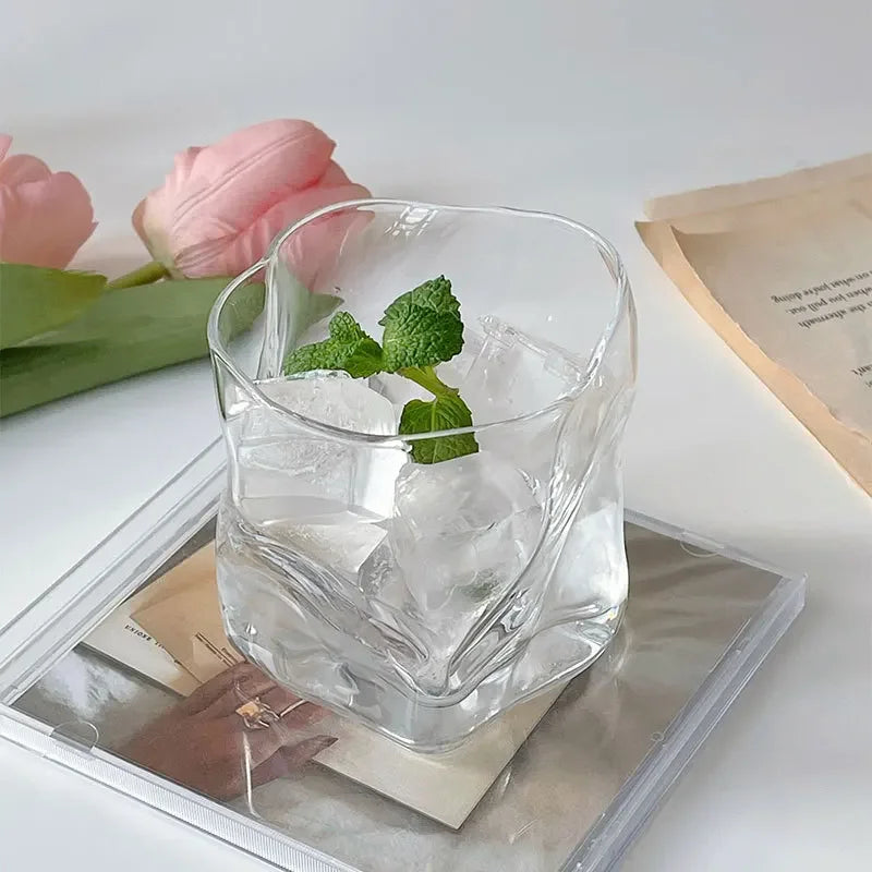 Korean Style Special-shaped Twist Glass Transparent Water
