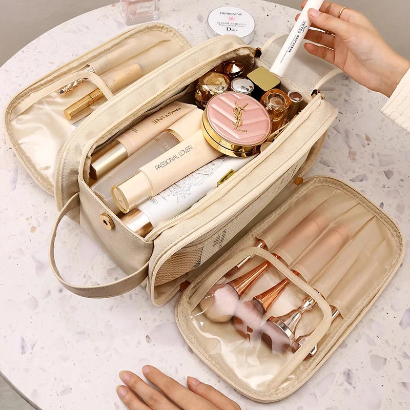 Waterproof Travel Cosmetic Bag - Large Capacity Makeup & Toiletry Organizer for Men & Women