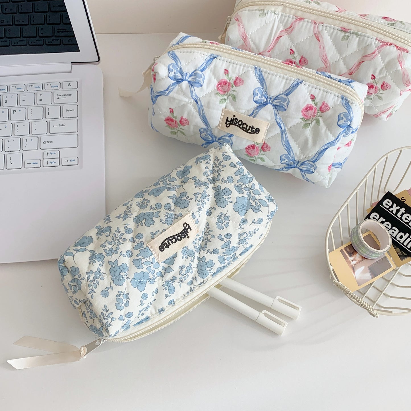Simple Bow Pencil Case/Stationary Storage Bag