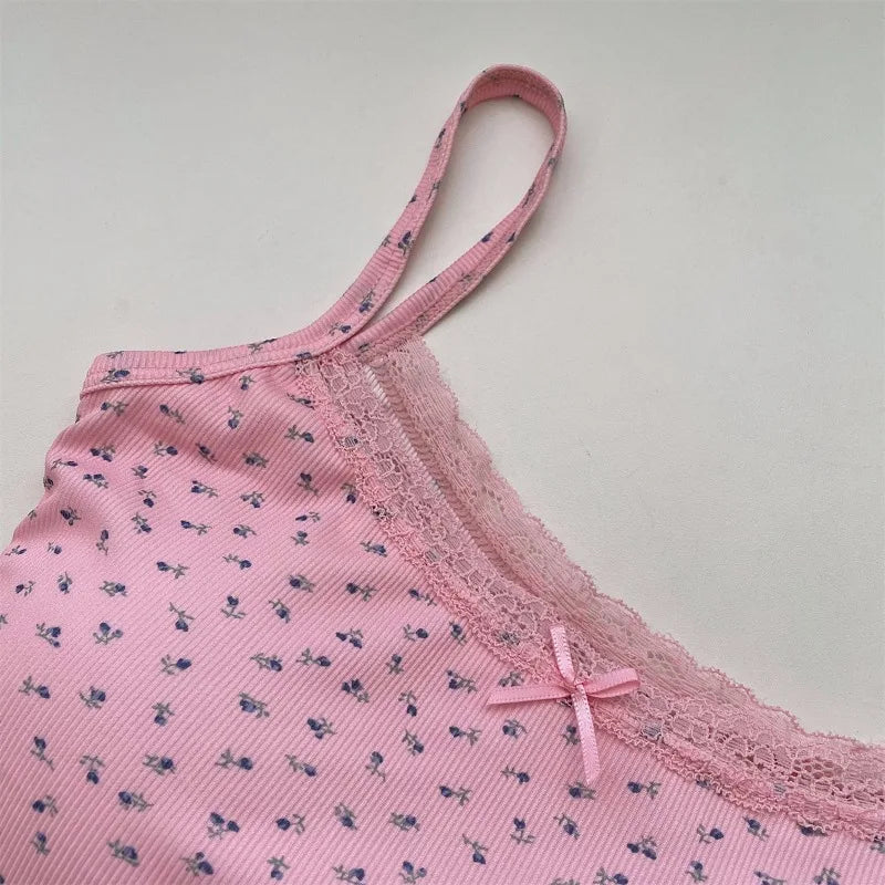 Summer Crop Top - Bow Backless Cami, Y2k Streetwear