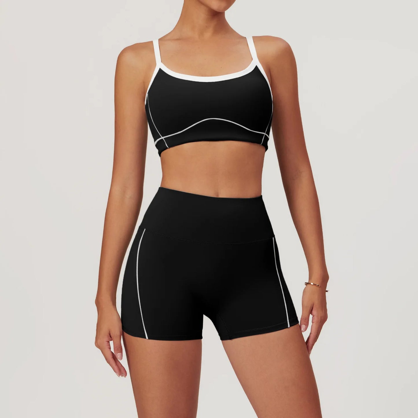 Women's Yoga Set, Sports Bra, Flare Leggings/Shorts, Workout Activewear