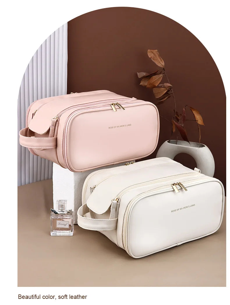 Waterproof Travel Cosmetic Bag - Large Capacity Makeup & Toiletry Organizer for Men & Women