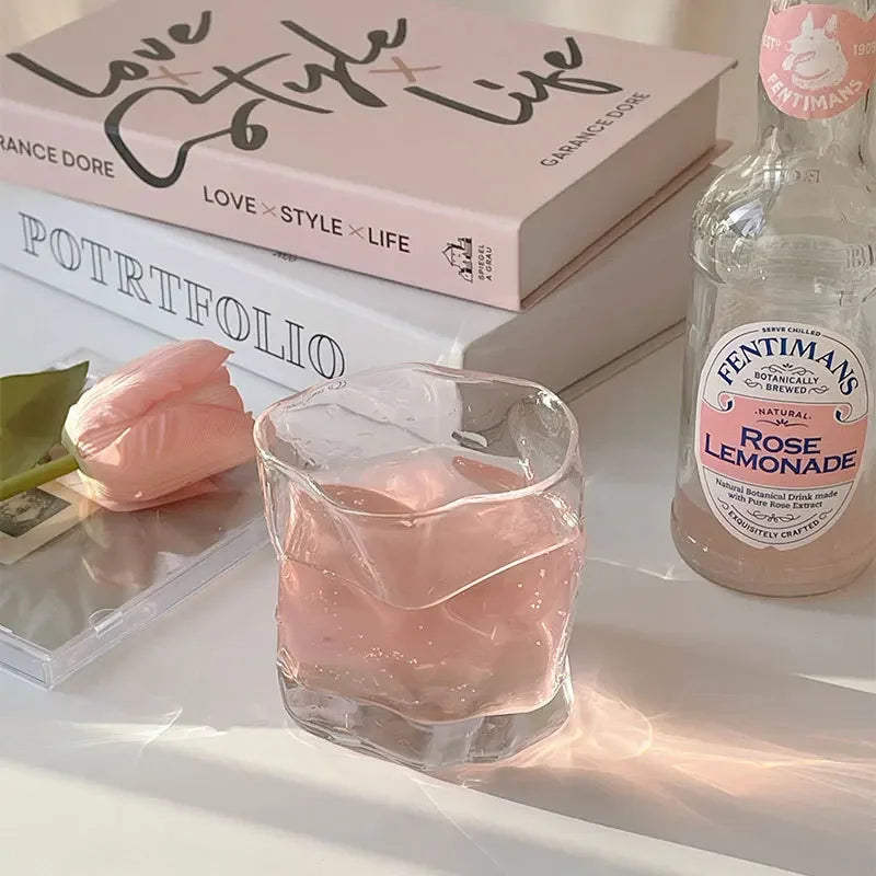 Korean Style Special-shaped Twist Glass Transparent Water