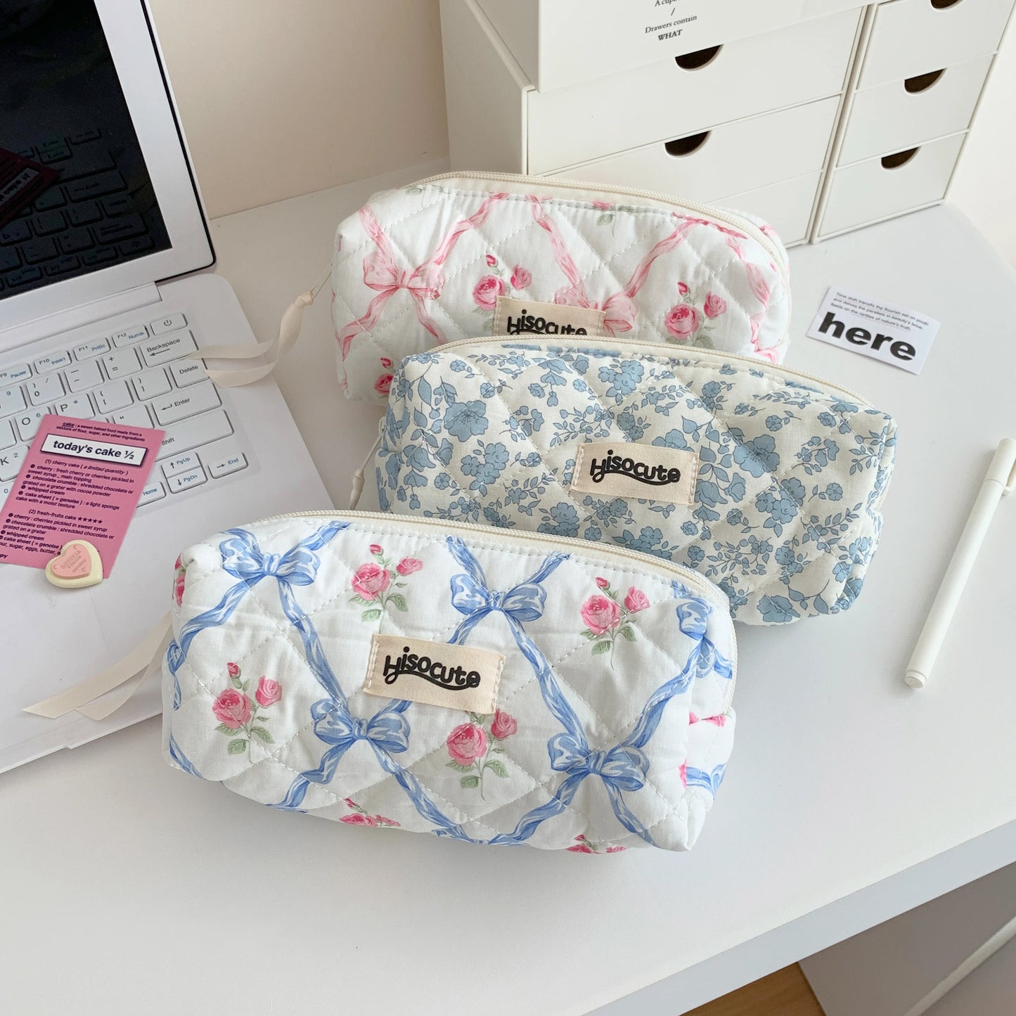 Simple Bow Pencil Case/Stationary Storage Bag