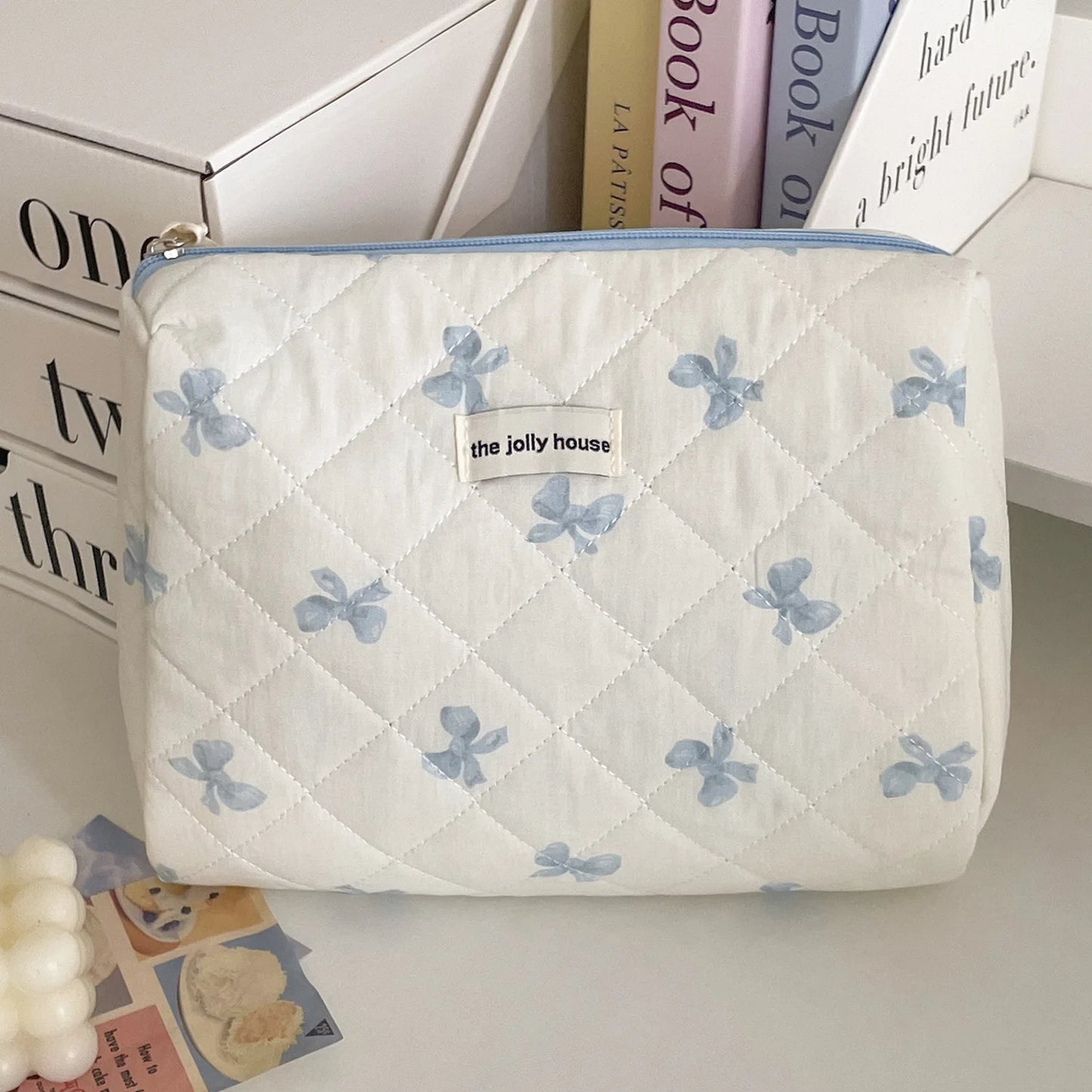 Makeup Bag, Quilted Makeup Bag