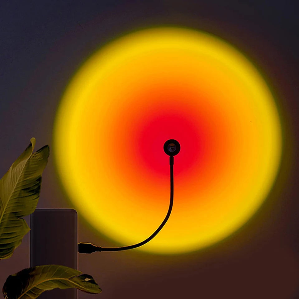 Sunset Lamp LED Rainbow Neon Night Light Projector