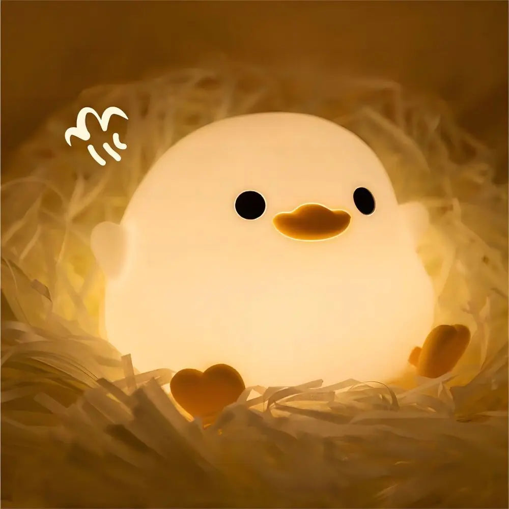 Duck Silicone Night Light for Children with Timer Usb Rechargeable