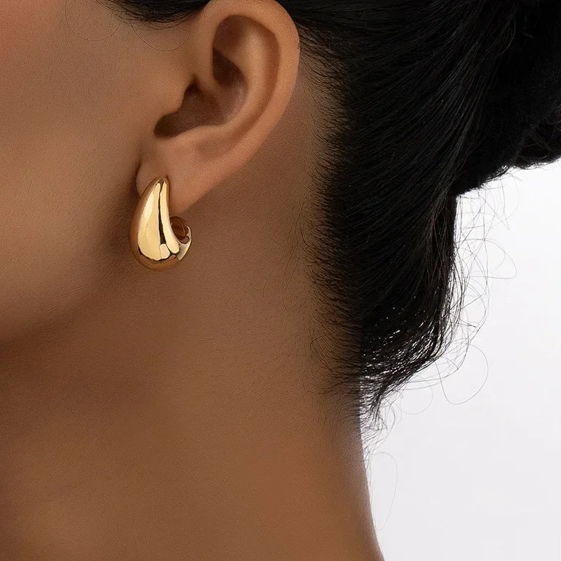 Vintage Chunky Dome Drop Earrings for Women