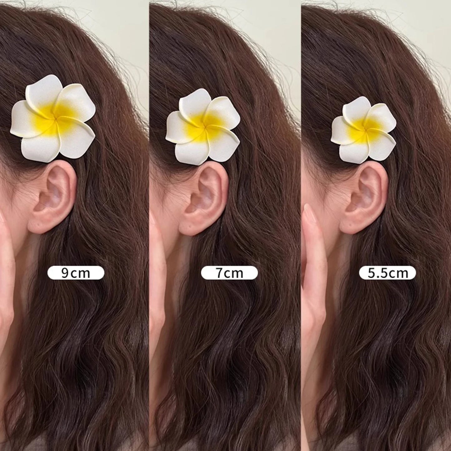 Plumeria Flower Hair Clips