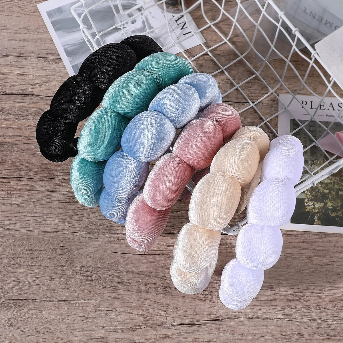 Sponge Headbands for Women Girls Puffy Hair Band Makeup Bubble