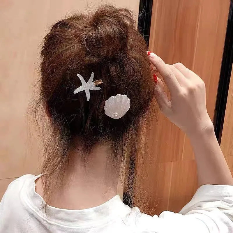 Elegant Starfish Star Shell Hair Clips