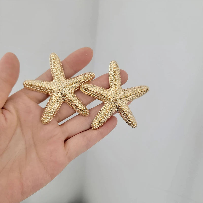 Metal Starfish Post Earrings