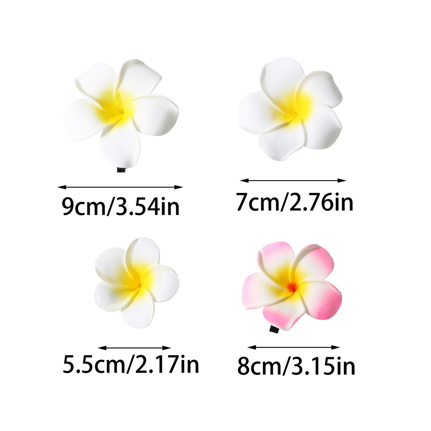 Plumeria Flower Hair Clips