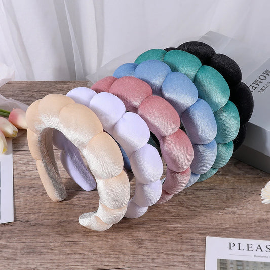 Sponge Headbands for Women Girls Puffy Hair Band Makeup Bubble