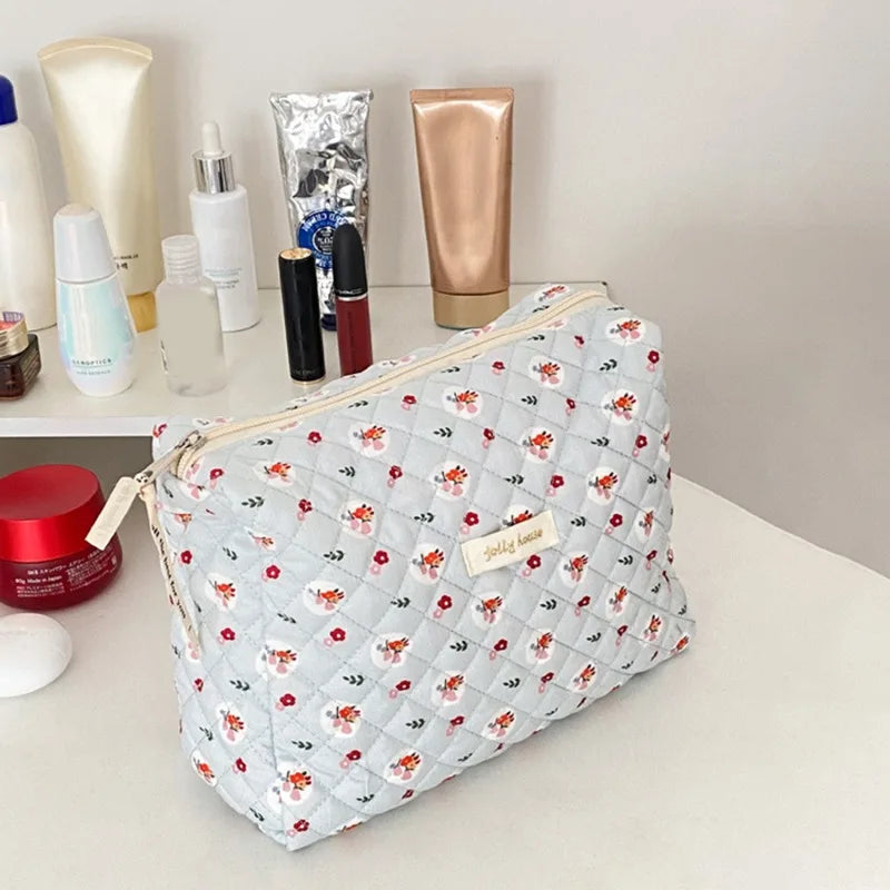 Cute Floral Print Makeup Case Pouch