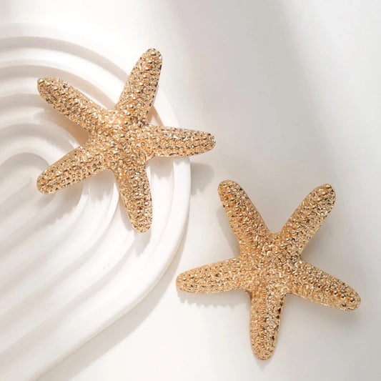 Metal Starfish Post Earrings