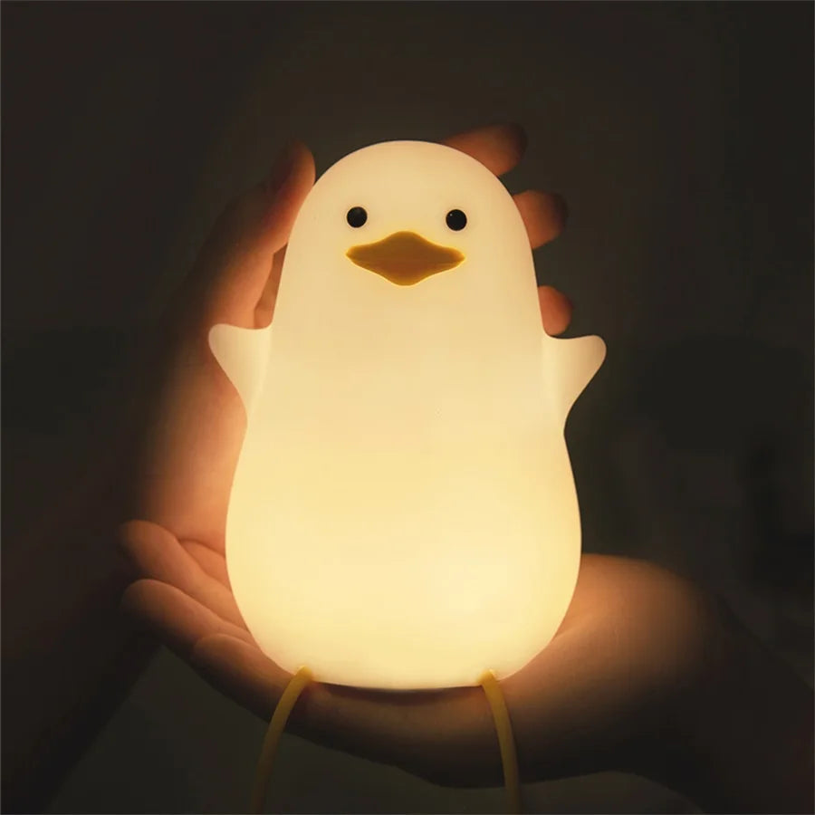 Duck Silicone Night Light for Children with Timer Usb Rechargeable