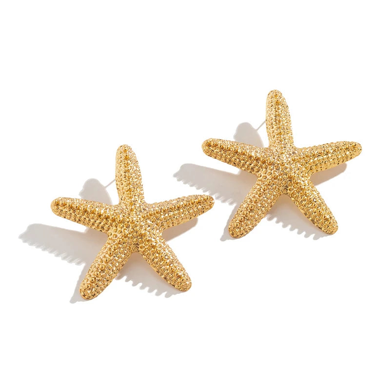 Metal Starfish Post Earrings