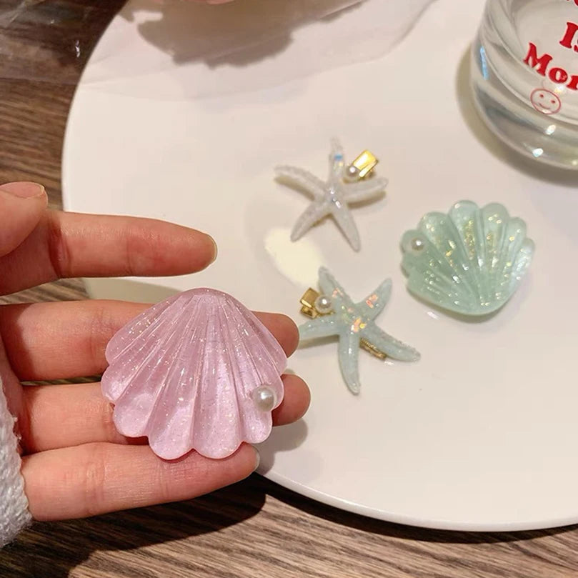 Elegant Starfish Star Shell Hair Clips